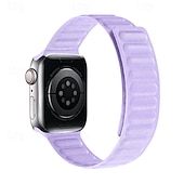baratos Pulseiras de Apple Watch-Loop Solo Compatível com Pulseira Apple Watch 38mm 40mm 41mm 42mm 44mm 45mm 49mm Fecho Magnético Ajustável Silicone pulseira de substituição para iwatch Ultra 2 Series 9 8 7 SE 6 5 4 3 2 1