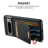 זול תיק טלפון אחר-טלפון מגן עבור Pixel 9 Pro Pixel 9 Pro XL Pixel 8 Pro Pixel 8 פיקסל 9 Pixel 7 Pixel 7 Pro Pixel 6 Pixel 6 Pro מארז כרטיס ארנק עם מעמד חריץ לכרטיס עמיד בזעזועים רטרו TPU PC עור PU