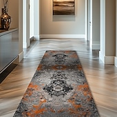 abordables Alfombras de cocina y esteras-Alfombra de pasillo peluda estilo bohemio vintage, suave, antideslizante, lavable, para entrada, cocina, baño y dormitorio