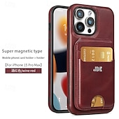 お買い得  iPhone用ケース-電話 ケース 用途 iPhone 16 Pro Max プラス iPhone 15 プロマックスプラス iPhone 14 13 12 Pro Max Plus iPhone 14 Pro Max iPhone 13 12 Pro Max バックカバー スタンド付き 磁石バックル ワイヤレス充電をサポート レトロ風 TPU PUレザー