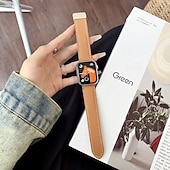 abordables correas de reloj de manzana-Banda de cuero Compatible con Apple Watch Correa 38mm 40mm 41mm 42mm 44mm 45mm 49mm Mujer cierre magnético Ajustable Cuero Auténtico correa de repuesto para iwatch Ultra 2 Series 9 8 7 SE 6 5 4 3 2 1