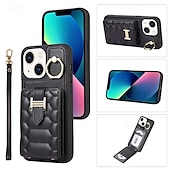 お買い得  iPhone用ケース-電話 ケース 用途 iPhone 16 Pro Max プラス iPhone 15 プロマックスプラス iPhone 14 13 12 11 Pro Max Plus iPhone 14 Pro Max iPhone 13 12 11 Pro Max ウォレットカードケース スタンド付き リストストラップ付き カード挿入口 レトロ風 TPU PUレザー