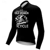 ieftine Tricouri pentru femei-Pentru femei Jersey de ciclism Grafic Literă &amp; Număr Manșon Lung Bicicletă Tricou Tee Jerseu cu 3 buzunare spate Ciclism montan Uscare rapidă Proiectare anatomică Wicking Respirabil Sport Alb Kaki