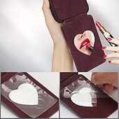 abordables Carcasas iPhone-teléfono Funda Para iPhone 16 Pro Max Plus iPhone 15 Pro Max Plus iPhone 14 13 12 Pro Max Plus iPhone 14 Pro Max iPhone 13 12 Pro Max Funda Trasera con Soporte Espejo con cordón Retro TPU Cuero de PU