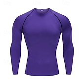 voordelige Hardloop T-shirts en Tanktops-Voor heren Hardloopshirt Compressieshirt Lange mouw T-shirt Casual Sportkleding Herfst Ademend Sneldrogend Sportschooltraining Hardlopen Wandelen Sportkleding Sportkleding Effen fluorescerend groen