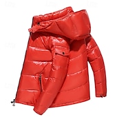 cheap Men&#039;s Downs &amp; Parkas-Men&#039;s Winter Jacket Down Jacket Puffer Jacket Padded Pocket White Duck Down Daily Wear Date Vacation Regular Fashion Casual Comfortable Thermal Warm Fall &amp; Winter Solid / Plain Color Black Red Puffer