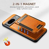 abordables Coques autres téléphones-téléphone Coque Pour Pixel 9 Pro Pixel 9 Pro XL Pixel 8 Pro Pixel 8 Pixel 9 Pixel 7 Pixel 7 Pro Pixel 6 Pixel 6 Pro Coque Arriere Avec Support Détachable Magnétique Rétro TPU PC faux cuir