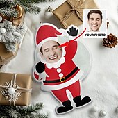 お買い得  パーソナライズされたギフト-不規則なクリスマスクッション&amp;amp;枕パーソナライズされたギフト写真雪だるま、サンタクロース、インサート付きのさまざまなサイズのカスタムギフトのアイデア