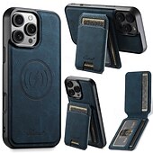 Недорогие Чехлы для iPhone-телефон Кейс для Назначение iPhone 16 Про Макс Плюс Айфон 15 Про Макс Плюс iPhone 14 13 12 Pro Max Plus iPhone 14 Pro Max iPhone 13 12 Pro Max Кейс на заднюю панель со стендом Съемный Магнитный Ретро