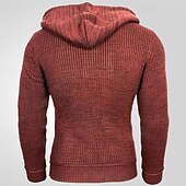 abordables Pull col rond-Homme Pull Pull en tricot A côtes Tricoter Normal Demi-zip Tricoté Bloc de couleur Capuche Mode basique Usage quotidien Rendez-vous Vêtement Tenue Automne hiver Noir Jaune S M L