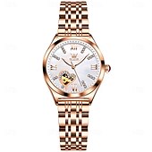 abordables Relojes mecánicos-OLEVS Mujer Relojes Mecánico Moda Reloj Casual Reloj de Muñeca Cuerda Automática Luminoso IMPERMEABLE Decoración Acero Inoxidable Reloj