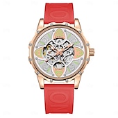abordables Relojes mecánicos-Reloj de hombre ONOLA lujo moda de alta calidad hueco automático mecánico impermeable reloj de pulsera de silicona