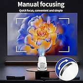 abordables Projecteurs-Mini projecteur portable m200/m5 projecteur de film hd luminosité 3000 lumens source de lumière led hd avec connexion usb commandes à bouton-poussoir idéal pour le cinéma maison et les aventures de