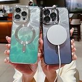 abordables Carcasas iPhone-teléfono Funda Para iPhone 16 Pro Max Plus iPhone 15 Pro Max Plus iPhone 14 13 12 11 Pro Max Plus iPhone 14 Pro Max iPhone 13 12 11 Pro Max Funda Trasera Magnética Soporte de carga inalámbrica
