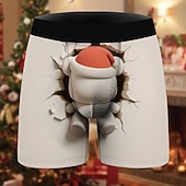 billiga Underkläder-jultomten Julpyjamas Boxerkalsonger Underkläder julklapp Herr Rolig Jul Mönster Vuxen Jul Nyår julafton Jul Fest