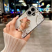 cheap iPhone Cases-Phone Case For iPhone 16 Pro Max Plus iPhone 15 Pro Max Plus iPhone 14 13 12 11 Pro Max Plus iPhone 14 Pro Max iPhone 13 12 11 Pro Max Back Cover with Stand Holder with Wrist Strap Shockproof Retro