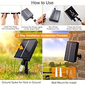 baratos Luzes solares de corda-4 luzes de fogos de artifício solares, luzes de caminho solares 360 leds com controle remoto 8 modos, luzes externas à prova d&#039;água para jardim, quintal, pátio, passarela, decorações de natal e