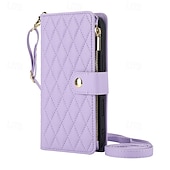 levne Pouzdra pro iPhone-telefon Carcasă Pro iPhone 16 Pro Max Plus iPhone 15 Pro Max Plus iPhone 14 13 12 11 Pro Max Plus Mini iPhone 14 Pro Max iPhone 13 12 11 Pro Max Zadní kryt se stojánkem Zip s Lanyardem Retro TPU PU