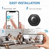 お買い得  屋内IPネットワークカメラ-h6 ミニ wifi カメラ 1080p hd ワイヤレス スマート ホーム デバイス カム 目に見えない ナイトビジョン モーション検出 リモート モニター レコーダー
