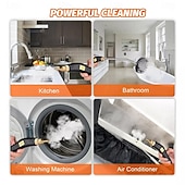 ieftine Aparate de uz casnic-Mașină de curățat cu abur portabil de mână de 1500 W, mașină de curățat cu abur sub presiune la temperatură înaltă cu capete de perie