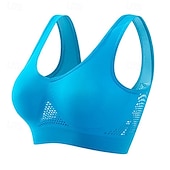 cheap Sports Bras &amp; Vests-Sports Bra Hollow Mesh Back Sports Bra Fitness Yoga Vest Shockproof Yoga Bra Without Steel Ring