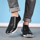 baratos Ténis para Homem-tênis masculino casual acolchoado - azul marinho, design com cadarço, confortável e leve, perfeito para uso diário