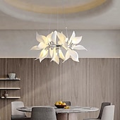 cheap Chandeliers-White Porcelain Petal Pendant Lights Modern Luxury Pendant Light Hanging Lamp Hanging Lamp for Ceiling Lustre 110-240V