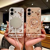 abordables Carcasas iPhone-teléfono Funda Para iPhone 16 Pro Max Plus iPhone 15 Pro Max Plus iPhone 14 13 12 11 Pro Max Plus iPhone 14 Pro Max iPhone 13 12 11 Pro Max Funda Trasera Magnética Soporte de carga inalámbrica con
