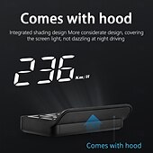 halpa Pystynäytöt-auton hud head up näyttö auton kannettava nopeusmittari auton yleishud obd-kaapelilla nopeusmittari moottorin rpm varoitus kilometrimittaus kaikki yhdessä