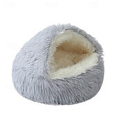 economico Coperte e plaid-Letto di peluche per gatti, ciambella rilassante, letto per cani e gatti, letto rotondo lavabile anti-ansia, soffice letto per coccole per cani, comodo letto con cuscino per cani e gatti per cuccioli di piccola taglia