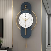 abordables Detalles para la pared-Reloj de pared de cuarzo silencioso con suspensión de tamaño completo, reloj de pared electrónico de péndulo para dormitorio y hogar, reloj de pared silencioso