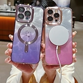 abordables Carcasas iPhone-teléfono Funda Para iPhone 16 Pro Max Plus iPhone 15 Pro Max Plus iPhone 14 13 12 11 Pro Max Plus iPhone 14 Pro Max iPhone 13 12 11 Pro Max Funda Trasera Magnética Soporte de carga inalámbrica
