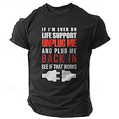  Bărbați Imprimat cu litere Amuzant Tricou Tee Top 100% Bumbac Manșon scurt Grafic Cămaşă Negru Verde Militar Albastru Închis Tricou confortabil Festival Îmbrăcăminte de designer de modă