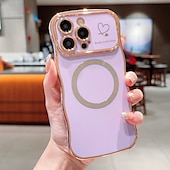 お買い得  iPhone用ケース-電話 ケース 用途 iPhone 16 Pro Max プラス iPhone 15 プロマックスプラス iPhone 14 13 12 11 Pro Max Plus iPhone 14 Pro Max Plus iPhone 13 12 11 Pro Max バックカバー 磁石バックル ワイヤレス充電をサポート 耐衝撃 レトロ風 仕上げ