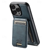 お買い得  iPhone用ケース-電話 ケース 用途 iPhone 16 Pro Max プラス iPhone 15 プロマックスプラス iPhone 14 13 12 Pro Max Plus iPhone 14 Pro Max iPhone 13 12 Pro Max バックカバー スタンド付き 取り外し可 磁石バックル レトロ風 TPU PC PUレザー