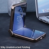 halpa Samsung-kotelot-puhelin Etui Käyttötarkoitus Z-kääntö 7 Z Flip 6 Z Flip 5 Z Flip 4 Z Flip 3 Takakuori Magneetti Tukee langatonta latausta Iskunkestävä Retro Hiilikuitu Pinnoitus