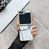 billige Samsung-etui-telefon Etui Til Samsung Galaxy Z Flip 5 Bakdeksel Støtsikker Kontor / Bedrift Herdet glass Belegg