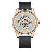 abordables Relojes mecánicos-Reloj de hombre ONOLA lujo moda de alta calidad hueco automático mecánico impermeable reloj de pulsera de silicona