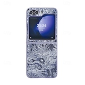 cheap Samsung Cases-Phone Case For Samsung Galaxy Z Flip 6 Z Flip 5 Z Flip 4 Z Flip 3 Back Cover Shockproof Retro PC PU Leather
