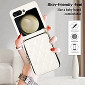 זול מארז סמסונג-טלפון מגן עבור Z Flip 6 Z Flip 5 Z Flip 4 Z Flip 3 כיסוי אחורי עם מעמד רוכסן חריץ לכרטיס רטרו TPU עור PU
