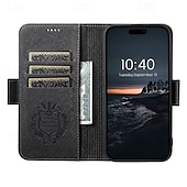cheap iPhone Cases-Phone Case For iPhone 16 15 14 Pro Max Plus iPhone 13 12 Pro Max Wallet Case with Stand Holder Magnetic Card Slot Retro TPU PU Leather