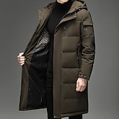 preiswerte Daunenjacken &amp; Parkas für Herren-Herren Wintermantel Daunenjacke puffer jacket Gefütterte Jacke Tasche Weiße Entendaunen Urlaub Freizeitskleidung Verabredung Lang Modisch Brautkleider schlicht Komfortabel warm Herbst Winter Solide