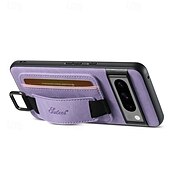 baratos Outras capas para telefone-telefone Capinha Para Pixel 9 Pro Pixel 9 Pro XL Pixel 8 Pro Pixel 8 Pixel 9 Pixel 7 Pixel 7 Pro Pixel 6 Pixel 6 Pro Capa traseira Com Suporte com pulseira Slot para cartão Retro TPU PC Couro PU