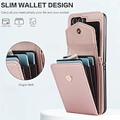 abordables Carcasas Samsung-teléfono Funda Para Z Flip 6 Z Flip 5 Z Flip 4 Z Flip 3 Funda Trasera con Soporte con cordón Ranura para tarjetas Retro TPU Cuero de PU