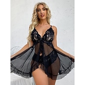 رخيصةأون هدايا-فستان بابيدول ملابس داخلية ليلية بيجاما للنساء للبالغين sexy فستان حفلة ليلة رأس السنة هدية عيد الحب لها