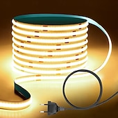 economico Strisce luminose COB-2m 5m 10m Set luci 240 LED COB 15 mm 1Impostare la staffa di montaggio 1 set Bianco caldo Bianco Bianco netto Strisce LED Al Coperto All&#039;aperto Vacanze 220-240 V 110-120 V