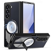 お買い得  サムスン用ケース-電話 ケース 用途 サムスンのギャラクシー Zフォールド6 Z Fold 5 磁気吸着ケース スタンド付き 磁石バックル ワイヤレス充電をサポート 幾何学模様 PC メタル シリコーン