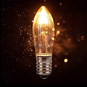 お買い得  LEDキャンドルライト-E10 キャンドル電球 34V 3W 温白色 交換用電球 アーチキャンドル フェアリーライト テーパーキャンドル トップキャンドル 10個