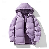preiswerte Daunenjacken &amp; Parkas für Herren-Herren Wintermantel puffer jacket Gefütterte Jacke Tasche Polyester Freizeitskleidung Verabredung Urlaub Standard Modisch Brautkleider schlicht Komfortabel warm Herbst Winter Solide / einfarbig