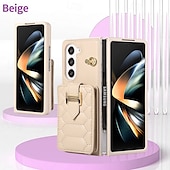 economico Cover Samsung-telefono Custodia Per Z Fold 5 Z Fold 4 Z Fold 3 Per retro con cordino con cinturino da polso Slot per schede Retrò TPU pelle sintetica